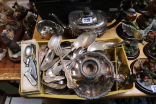 Collection of 19thC and later Silver plated Tableware and Flatware