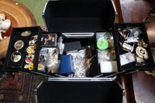 Case of assorted Gentlemen's items to include Cufflinks, Enamel Badges etc