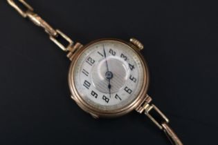 Ladies 9ct Gold Wristwatch with numeral dial