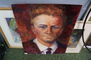 Oil on board Portrait by Kathleen Downing