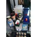 Halycon Days Enamel post box, Royal Doulton The Postman D6801 and other related ceramics