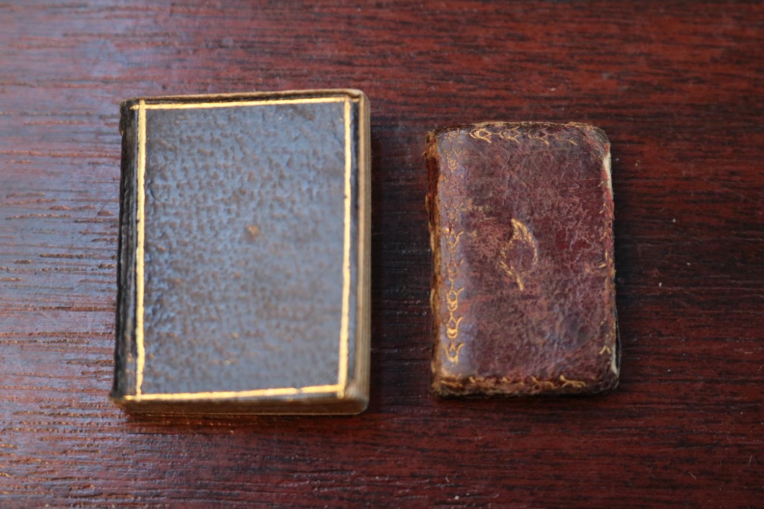 Rare Book 1817 Etrennes aux petits enfants pour l'annee miniature book and another minature ook