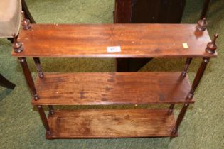 Early 20thC Mahogany 3 Shelf wall unit