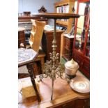 Early 20thC Ornate Brass based table with revolving circular top