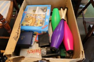 Box of assorted Vintage Games and bygones