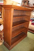 Oak Edwardian Bookcase of 3 Shelves