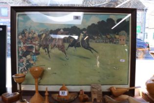 Cecil Aldin "The Bluemarket Races - The Start" Framed Contemporary Print. Measures 66cm by 48cm.