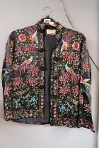 Chinese Blossoms Bird and Floral decorated Jacket size 34