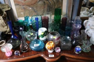 Collection of assorted Mid Century Glassware to include Mdina etc