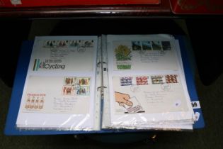 Large Collection of First Day Covers, Postcards, etc all contained in a folder. Please note not