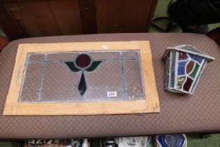 Stained Leaded glass panel and a Stained leaded glass outdoor light shade