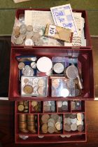 Collection of assorted 19thC and later Coins to include £5 Note, Shillings, Pennies etc