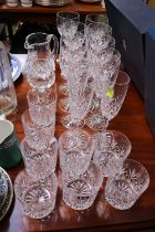 Set of 8 Edinburgh Crystal Whisky glasses Set of Wine glasses etc