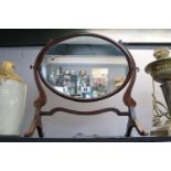 Victorian Oval Mahogany framed table mirror