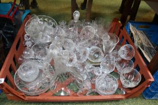 Large Tray of assorted Edinburgh and other Crystal and glassware