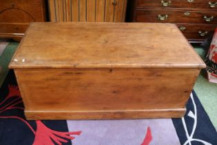 Large Pine Blanket box with metal drop handles