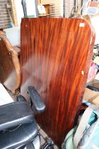 19thC Mahogany Tilt top square table with base