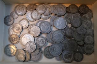 Collection of assorted Pre 1947 Silver Coins to include Two Shillings and others 520g total weight