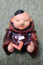 Walter Bosse Pottery Monk wall mask21cm in Length