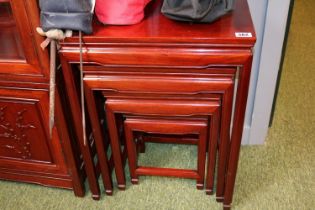 Nest of 4 Chinese Hardwood Coffee tables