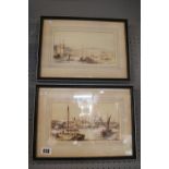 Max Parsons 1915-1998 Pair of Framed Maritime watercolours