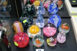 Collection of assorted Glass Paperweights to include Caithness, Kerry Glass etc (11)