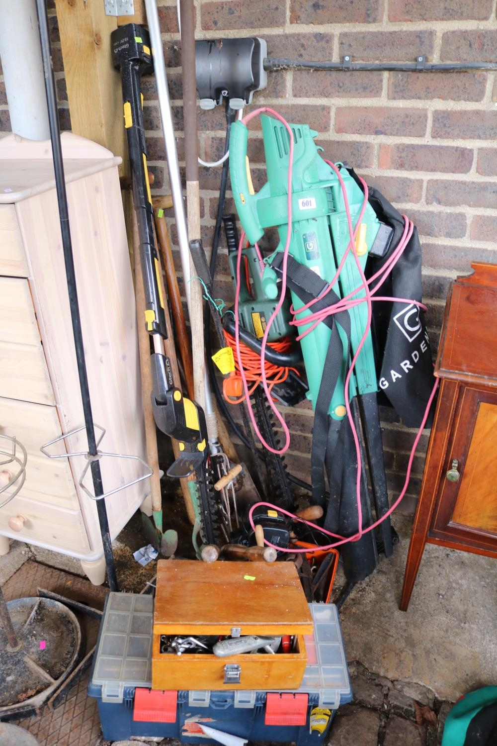 Collection of assorted Garden tools and workshop tools