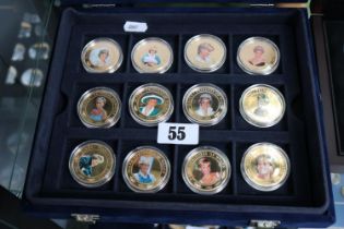 Collection of 12 Westminster Diana Princes of Wales 1961-1997 2017 $1 Dollar Cook Island coins