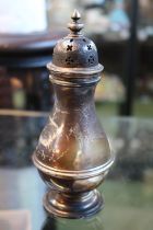 Silver Sugar caster of Baluster form Birmingham 1911. 140g total weight