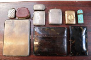 Collection of assorted Cigarette cases and Matchbox vestas inc. To include Silver 220g