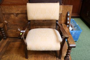 Cream Upholstered Childs Elbow chair