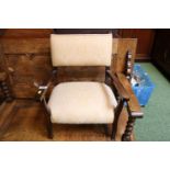 Cream Upholstered Childs Elbow chair