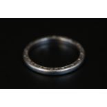 Platinum court shaped wedding band Size N. 4.5g total weight