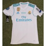 CRISTIANO RONALDO 2018 UEFA CHAMPIONS LEAGUE FINAL SIGNED REAL MADRID #7 JERSEY The jersey is