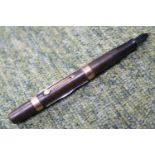 Waterman 55 Fountain Pen with Gold Banding and nib
