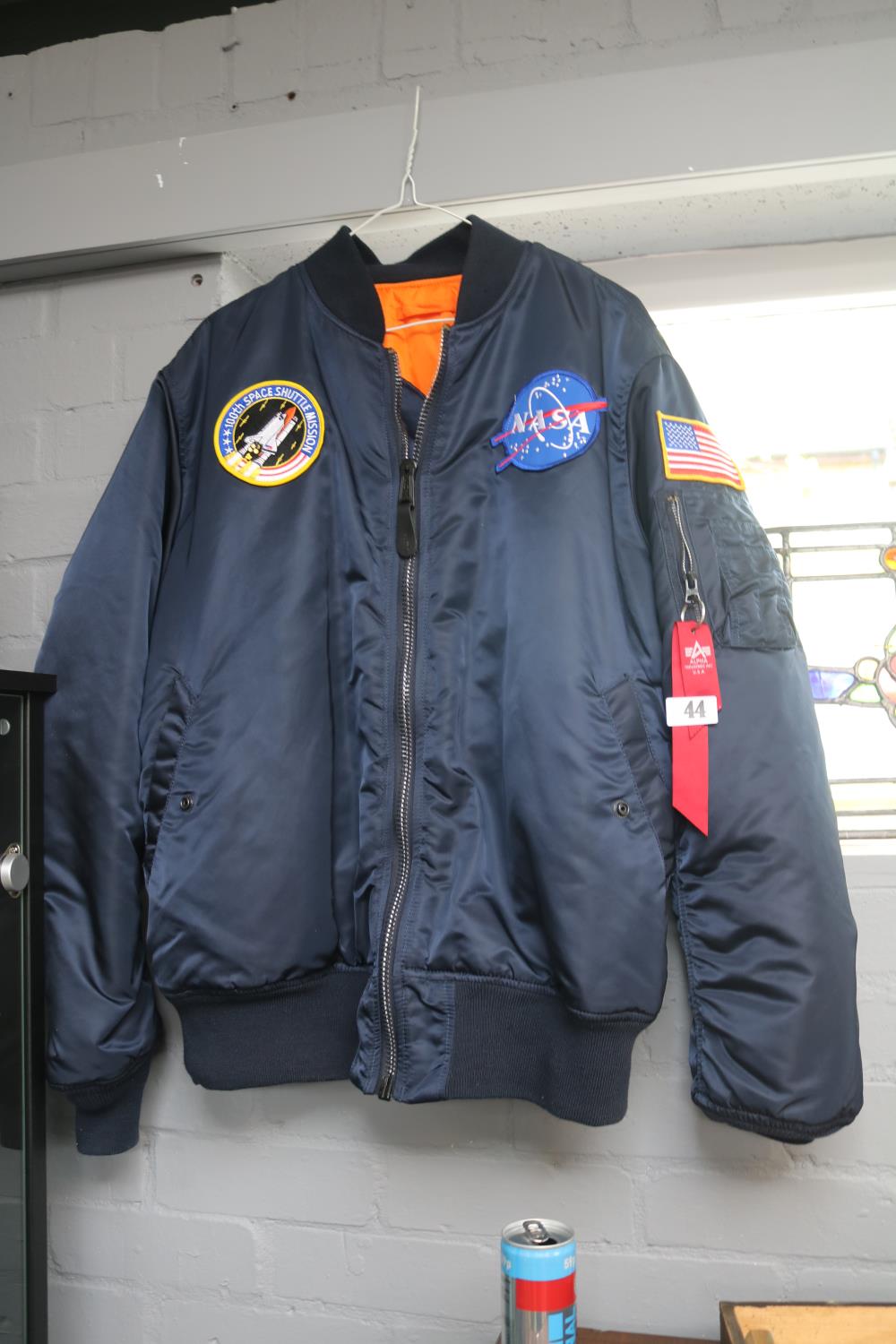 Nasa bomber jacket by Alpha Industries 100th Space Shuttle Mission Size Large