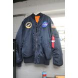 Nasa bomber jacket by Alpha Industries 100th Space Shuttle Mission Size Large