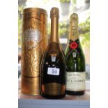 Bottle of Moet & Chandon 750ml and a Cased Bottle of 1995 Vintage Champagne