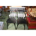 Set of 4 Painted Ercol dining chairs