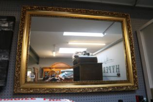 Gilt framed rectangular wall mirror