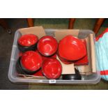 Collection of Red and Black glazed Pottery