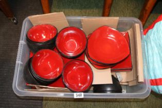 Collection of Red and Black glazed Pottery