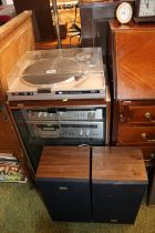 Vintage Sansui Stereo System in fitted case with matching speakers