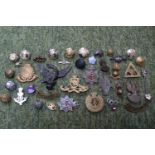 Collection of assorted Military Badges and Buttons