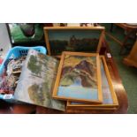 Collection of assorted Framed Paintings on board by M J Rhodes to include Isle of Wight, Bolton