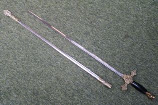 Knights of Columbus Masonic Sword with Sheath 94cm in Length