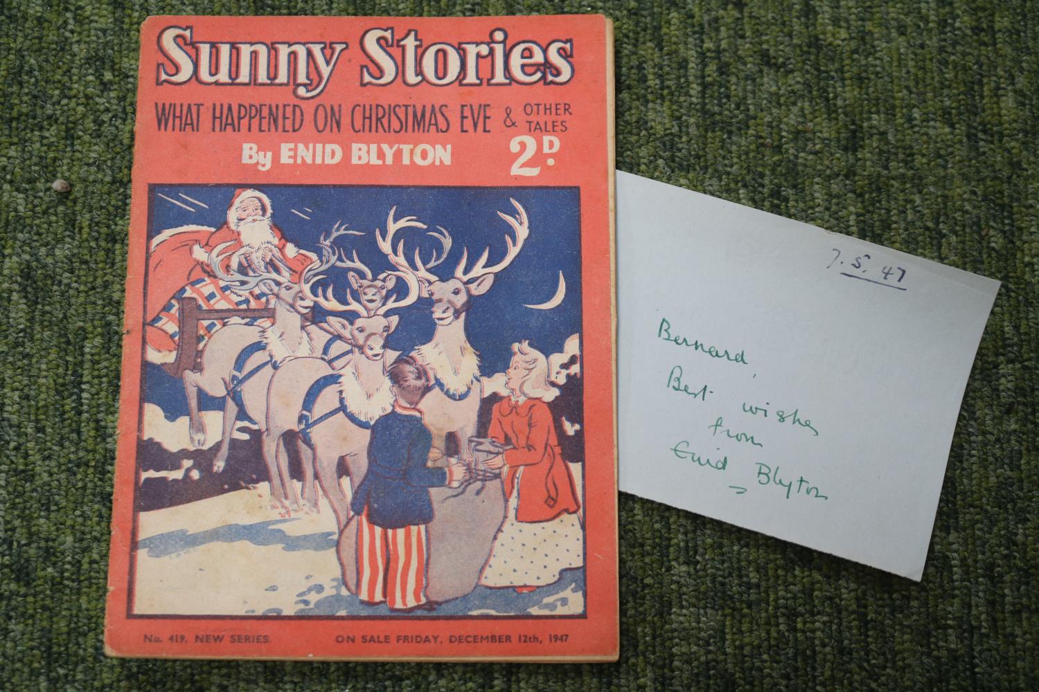 Suny Stories What Happened on Christmas Eve by Enid Blyton Bernard Best wishes from Enid Blyton