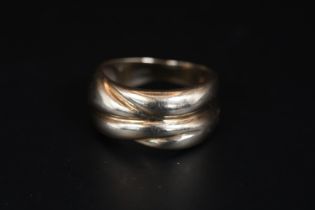 Ladies 9ct Gold Multi band design ring Size M. 4.6g total weight