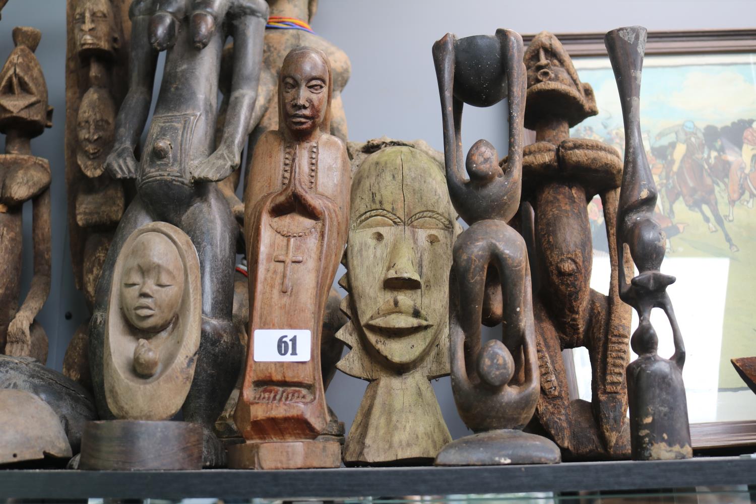 Large Collection of Ethnographic African tribal ancestral carved fertility & other figures - Image 2 of 3