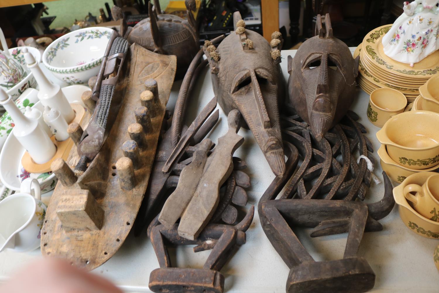 Good collection of African Ethnographic masks and carvings - Image 2 of 2